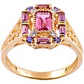 Michael Valitutti 14k Gold Multi-gemstone and Diamond Accent Ring