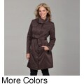 London Fog Women's Dark Truffle Belted Trench Coat