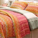 Orange ZigZag Full/Queen-size 3-piece Quilt Set