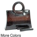 Dasein Snakeskin Embossed Satchel