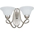Two-light Satin Nickel Wall Sconce