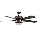 Twist-on Glass 52-inch Ceiling Fan
