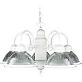 Five-light Textured White Chandelier