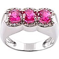 Michael Valitutti 14k Gold Rubellite and 1/5ct TDW Diamond Ring (I-J, I1-I2)