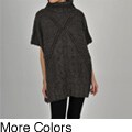 Colour Works Women's Textured Turtleneck Poncho