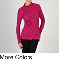 Colour Works Women's Smocked Mockneck Top