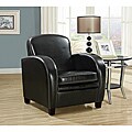 Black Leather-look Accent Chair