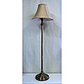 Transitional One-light Aged Brass Floor Lamp