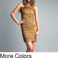 Issue New York Women's Crinkled Taffeta Feather Dress