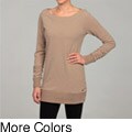 Calvin Klein Performance Women's Ruched Sleeve Ribbed Sweater