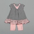 Calvin Klein Toddler Girl's Purple/ Pink 2-piece Tunic and Legging Set