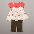 Calvin Klein Girl's Coral Top and Legging Set