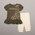 Calvin Klein Girl's Floral Two-piece Top and Legging Set