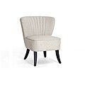Meryl Beige Linen Modern Club Chair