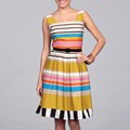 AnnaLee and Hope Women's Multicolor Striped Two-piece Dress