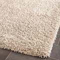 Hand-woven Cozy Solid Beige Shag Rug (8'6 x 12')