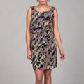 Connected Apparel Women's Printed Chiffon Dress
