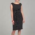 Connected Apparel Women's Black Printed Dress