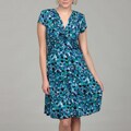 Connected Apparel Women's Drape-front Dress