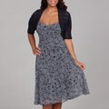 Connected Apparel Women's Floral Dress with Sweater