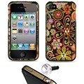 Premium iPhone 4/ 4S Flower Rhinestone Case with Charm Plug