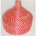 Medium Ethiopian Red Circular Basket (Ethiopia)