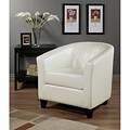 Montecito White Bicast Leather Armchair