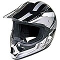 Fuel Helmets Black/ Silver Off Road Motorcycle Helmet