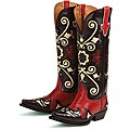 Lane Boots Women's Black/ Red 'Margaret' Cowboy Boots