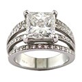 18k White Gold 4 3/4ct TDW Certified Clarity-enhanced Diamond Engagement Ring (F,SI3 )