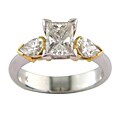 14k White Gold 1 3/4ct TDW Certified Clarity-Enhanced Princess-Cut Diamond Engagement Ring (I,VS2 )
