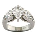 14k White Gold 1 3/4ct TDW Certified Clarity-Enhanced Diamond Engagement Ring (G-H,VS2 )