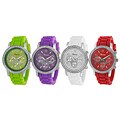 Geneva Platinum Women's Rhinestone Decorative Chronograph Watch