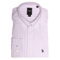 US Polo Men's Lavender/Grey Stripe Dress Shirt