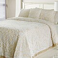 'Jessica' Chenille White/ Linen Full-size Bedspread