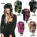 Women's Plaid Fux Fur Lined Aviator Hat (China)