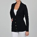 Adrienne Vittadini Women's Shawl Collar Pocket Button-front Cardigan