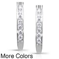 14k Gold 1/2ct TDW Diamond J Hoop Earrings (I-J, I1-I2)