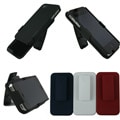 Iphone 4 / 4S Rubberized Protector Case with Kick Stand Holster Clip