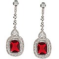 Cano Stunning Red Cubic Zirconia Earrings