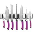 Ginsu Shoku Stainless Steel Eggplant 8-piece Cutlery Set with Magnetic Storage Bar