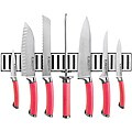 Ginsu Shoku Stainless Steel Crimson 8-piece Cutlery Set with Magnetic Storage Bar