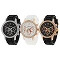 Geneva Platinum Women's Rhinestone Decorative Chronograph Watch