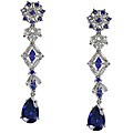 Cano Luxury Amethyst and White Cubic Zirconia Earrings