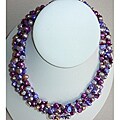 Pearls Plus Pearl and Crystal Chip Necklace