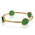 ELYA Designs 22K Goldplated Green Quartz Bangle Bracelet