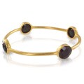 ELYA Designs 22K Goldplated Black Onyx Bangle Bracelet