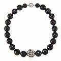 Black Agate and Cubic Zirconia Necklace