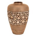 Casa Cortes Artisian Ceramic Inlay Wood Vase