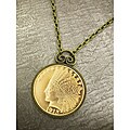 $10 Indian Head Eagle Gold Piece Replica Coin Pendant